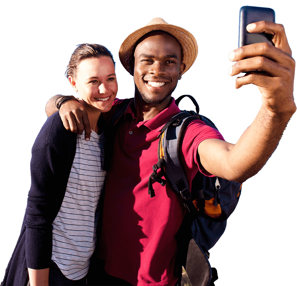 loving young couple on holiday taking selfie 2023 11 27 05 24 23 utc